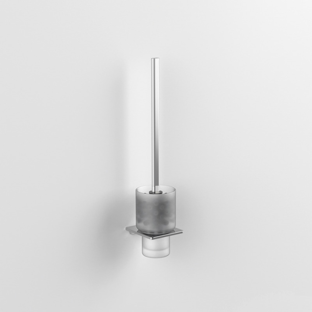 Close up product image of the Origins Living S6 Chrome Toilet Brush Set